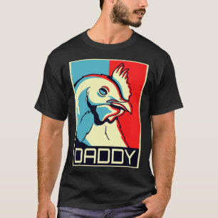 Camiseta Papá Pollo Gallo Gráfico de Pollo I Granjero