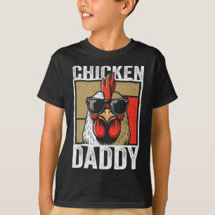 Camiseta Papá Pollo Gallo Granjero Divertido Día del Padre