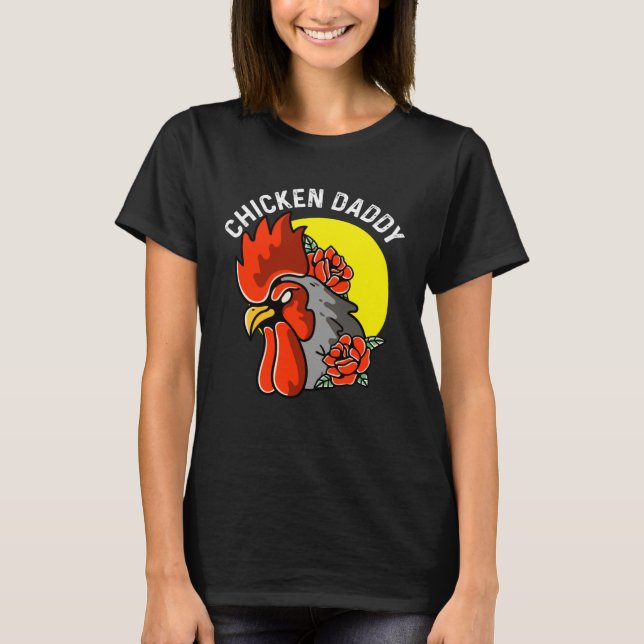 Camiseta Papá Pollo Granjero de Pollos (Anverso)
