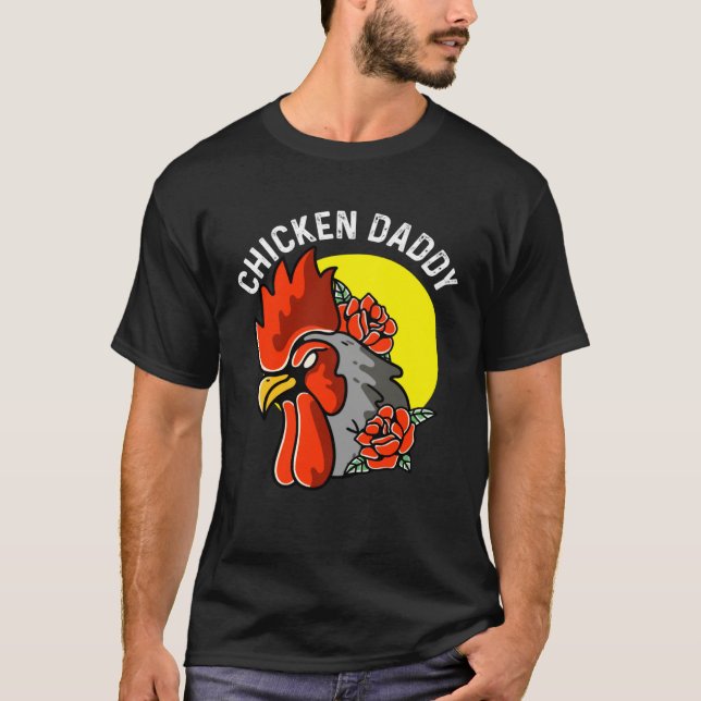 Camiseta Papá Pollo Granjero de Pollos (Anverso)