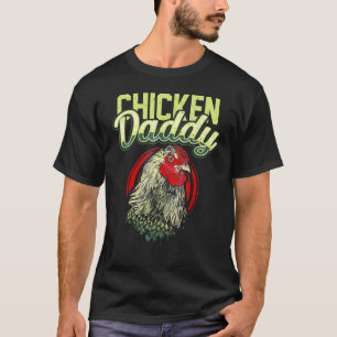 Camiseta Papá Pollo Hombre Pollo Padre Granjero