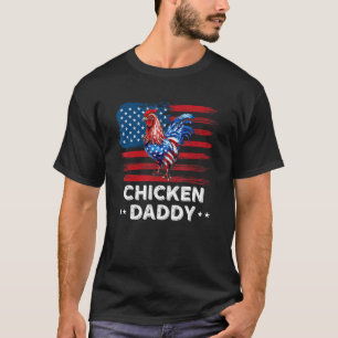 Camiseta Papá Pollo Papá Granjero 4 De Julio Día Del Padre