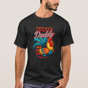 Camiseta Papá Pollo Papá Pollo Granjero Retro Día del Padre