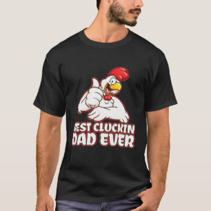 Camiseta Papá Pollo Trasero de Pollo Para Granjeros Avícola