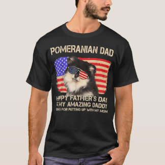 Camiseta Papá Pomerania Feliz Día del Padre a Mi Increíble