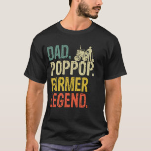 Camiseta Papa Pop-Pop Farmer Legend Guay Retro