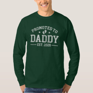 Camiseta Papá por Primera Vez 2026 Papá Ascendido a Papá es