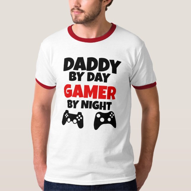 Camiseta Papá por videojugador del día por videojugadores (Anverso)