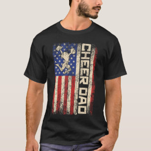Camiseta Papá porrista divertido papá porrista Bandera esta