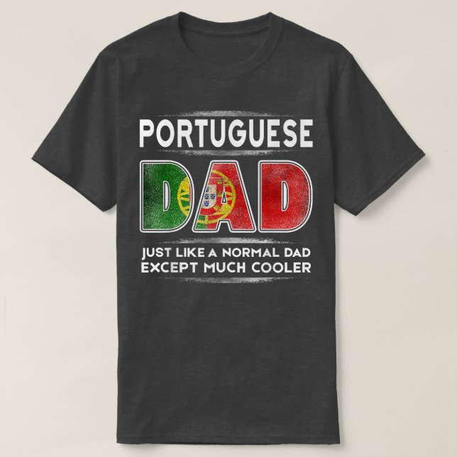 Camiseta Papá portugués es mucho más frío en el Día del Pad (Diseño del anverso)