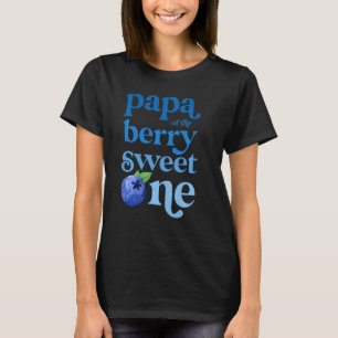 Camiseta Papa Primer cumpleaños Berry Sweet One Blueberry p