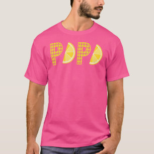 Camiseta Papa Primer cumpleaños Equipo Familiar Rosa Lemona