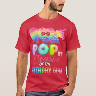 Camiseta Papá, primo del Chica de cumpleaños Fidgets Bday P