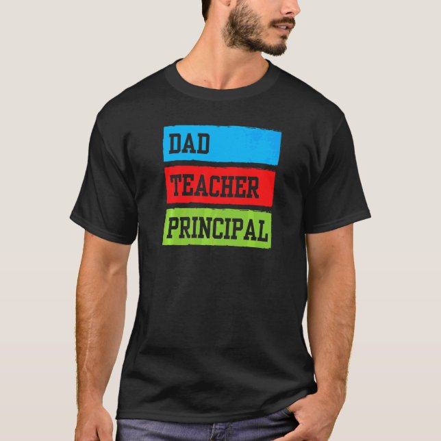 Camiseta Papá Profesor Príncipe Padre Papi Homeschooling H (Anverso)
