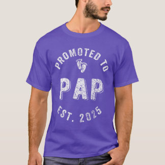 Camiseta Papá Promocionado Est 2025 Primera vez Abuelo fami