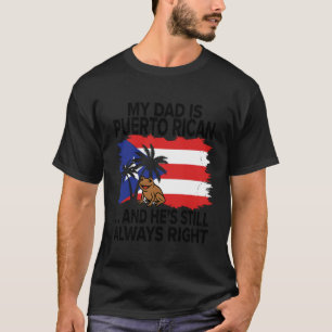 Camiseta Papá puertorriqueño divertido bandera de orgullo B