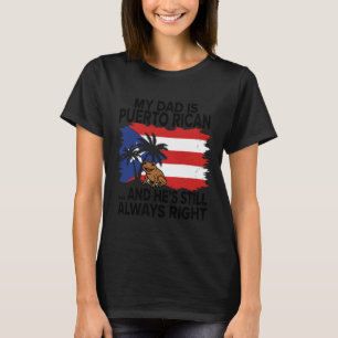 Camiseta Papá puertorriqueño divertido bandera de orgullo B