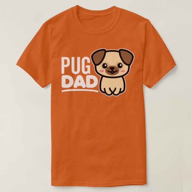 Camiseta Papa Pug (Diseño del anverso)
