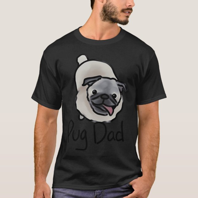 Camiseta Papá Pug (Anverso)