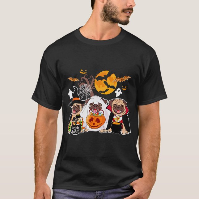 Camiseta papá pug, amante de los perros (Anverso)