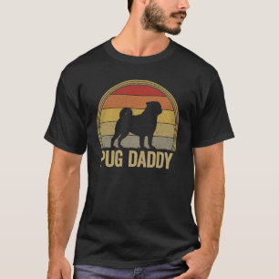 Camiseta Papa Pug Divertido Regalo Retro Padre Perro Dueño