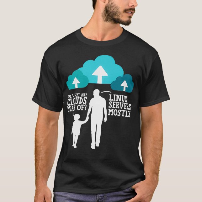 Camiseta Papá Qué Son Las Nubes De Los Servidores Linu Mayo (Anverso)