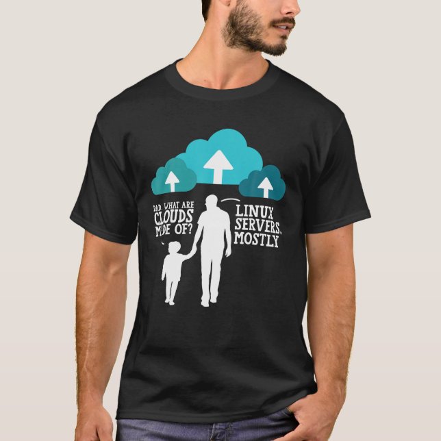Camiseta Papá Qué Son Las Nubes De Los Servidores Linux May (Anverso)