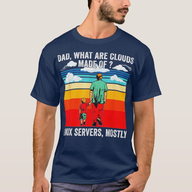 Camiseta Papá qué son las nubes hechas de los servidores Li (Anverso)