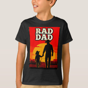 Camiseta Papá radical padre e hijo rodeo oeste puesta de so