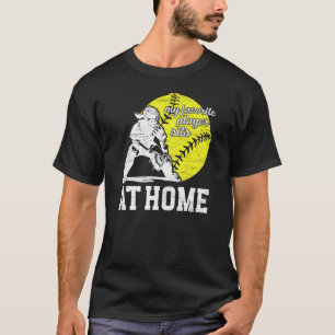 Camiseta Papá Receptor De Softball Orgulloso Padre De Una R