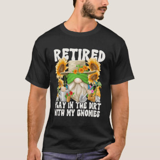 Camiseta Papá Retirado Dice Jugar En El Gnome Del Retirador