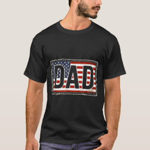 Camiseta Papá retro bandera americana familia coincidente p