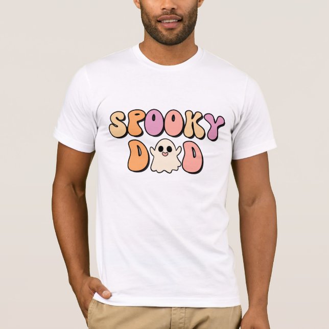 Camiseta Papá retro fantasmal (Anverso)