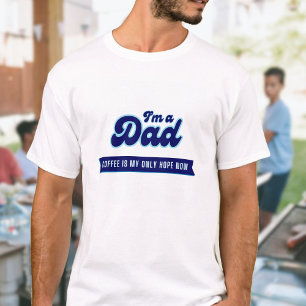 Camiseta Papá retro gracioso - El café es mi única esperanz