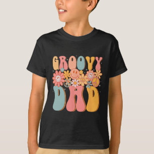 Camiseta Papá Retro Padres Día Colorido Signo de Paz Sonris