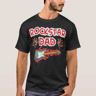 Camiseta Papá Rockstar Guitarra Eléctrica Fan del Rock Día 