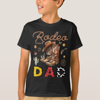 Camiseta Papá Rodeo Vaquero Occidental Divertido Cumpleaños