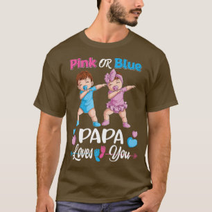 Camiseta Papá Rosa O Azul Ama A Tu Bebé Revés De Género Par