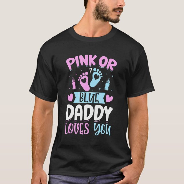 Camiseta Papá Rosa O Azul, Los Hombres Te Ama A Ser Gen. (Anverso)