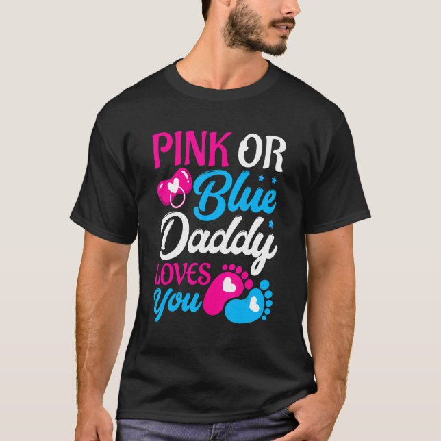 Camiseta Papá Rosa O Azul, Los Hombres Te Ama A Ser Gen. (Anverso)