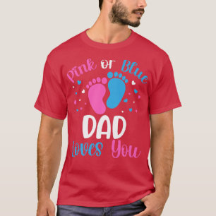 Camiseta Papá Rosa O Azul Te Ama Género Revelar Bebé