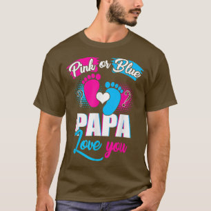 Camiseta Papá Rosa O Azul Te Ama Tee Revuelo De Género