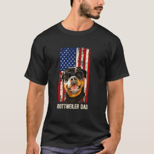 Camiseta Papá Rottweiler De Un Papá Rottie Bandera De EE. U