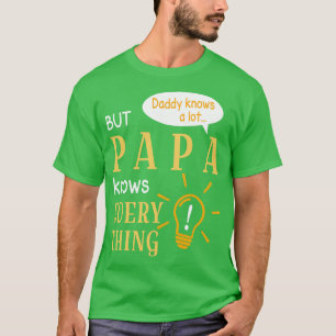 Camiseta Papá Sabe Mucho Pero Papá Sabe Todo Feliz