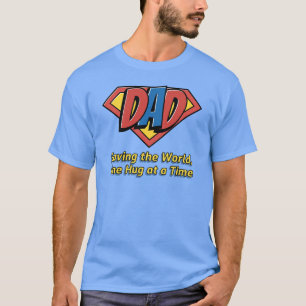 Camiseta Papá: Salvando el mundo, un abrazo a la vez