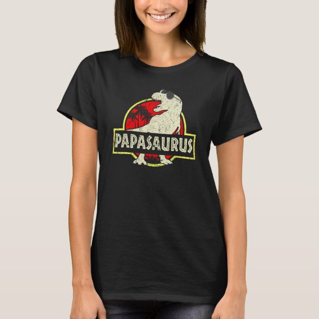 Camiseta Papa Saurus Dinosaur Papasaurus Rex Family Matchin (Anverso)