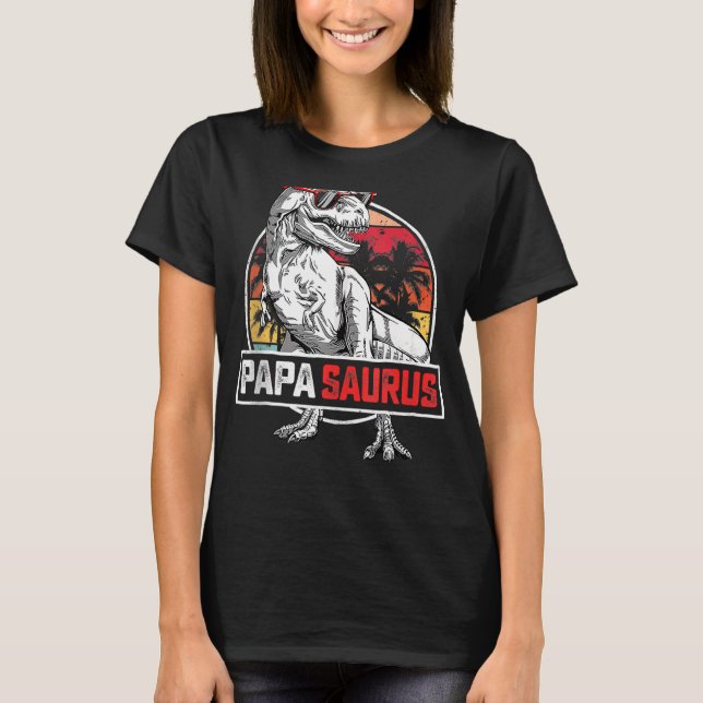 Camiseta Papa Saurus Men Papa Saurus Rex Birday Party Dad (Anverso)