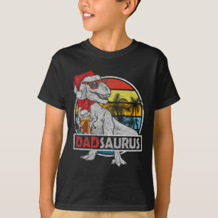Camiseta Papá Saurus T Rex Dinosaur Family Matando Navidad