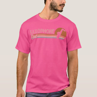 Camiseta Papá Saxofón Para Hombres Padre Retro Jazz