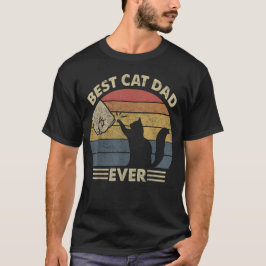 Camiseta Papá siempre es gracioso, padre es dueño de gato